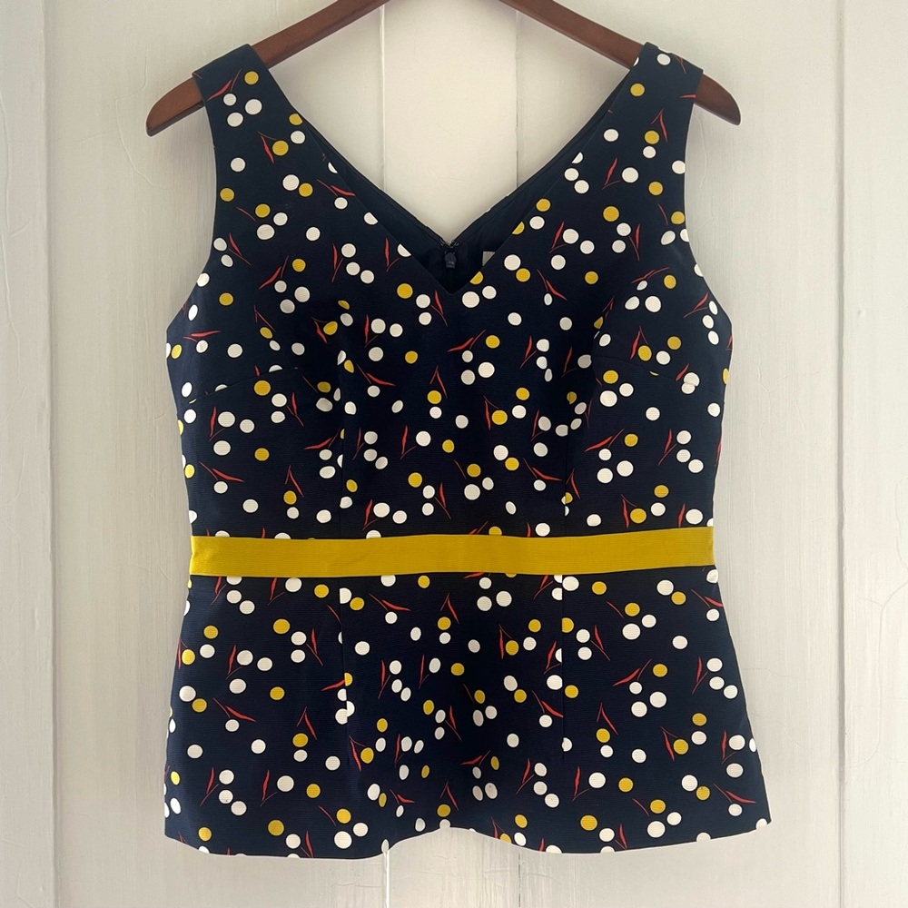 Boden Sinead Fitted Peplum top, size 8